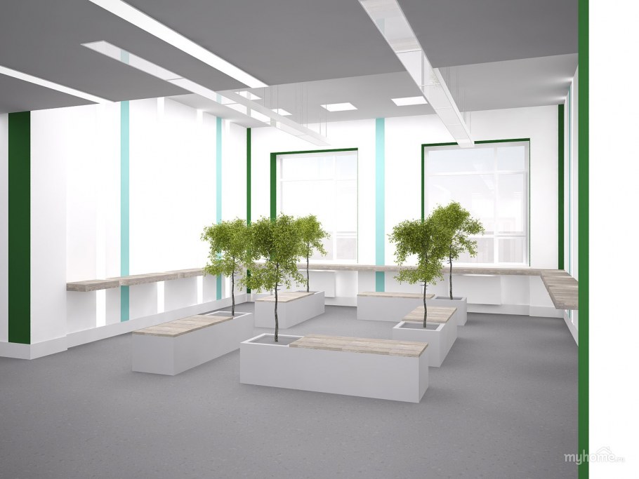 Кассетный кондиционер в интерьере