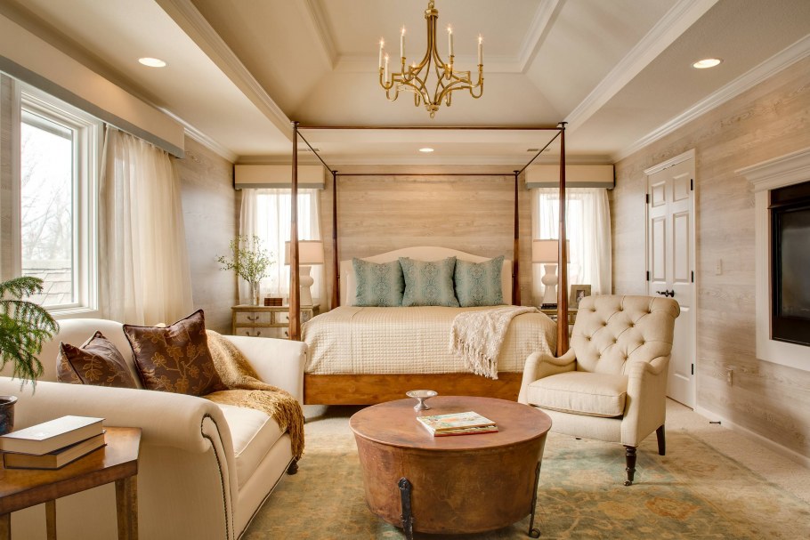 Спальня в карамельных тонах