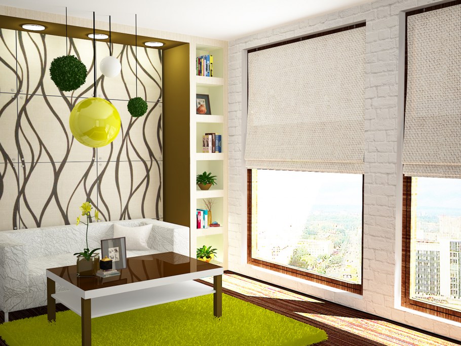 Фотообои визуально расширить узкую кухню