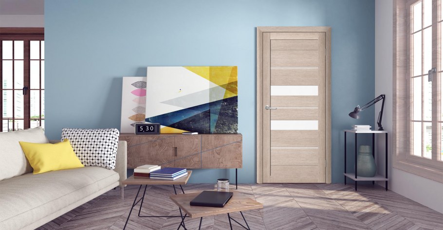 Цветные двери в интерьере квартиры