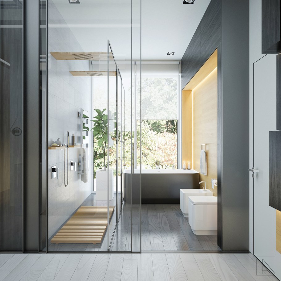 Душевая с окном