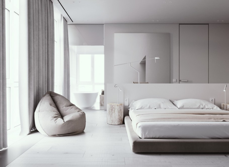Роскошный Минимализм спальня