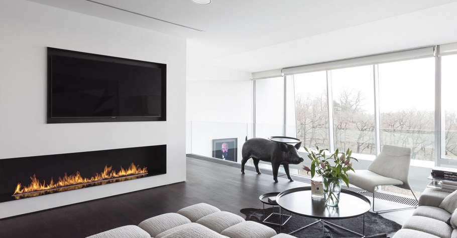 3d камин в интерьере