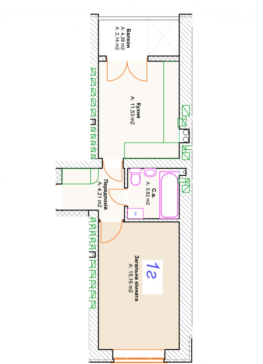 Планировка распашонка 2 51 кв