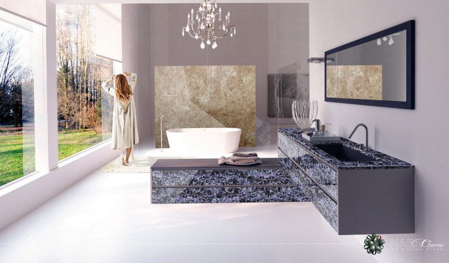 Ванная из полудрагоценных камней