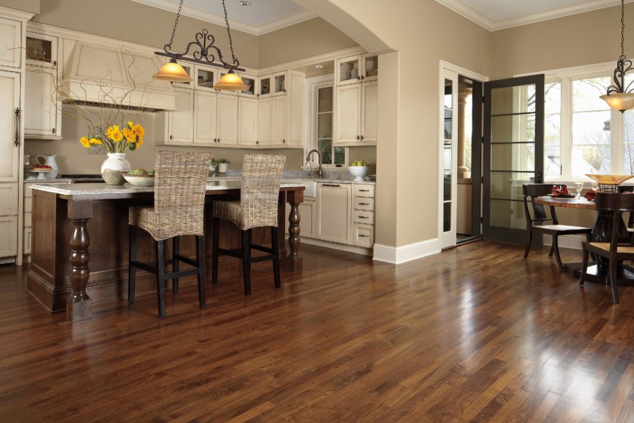 Пол в кухне столовой