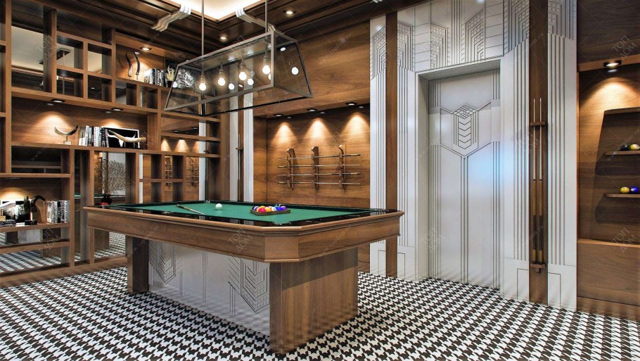 Бильярдная с барной стойкой