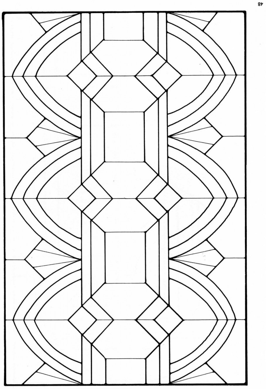 Витраж геометрический орнамент