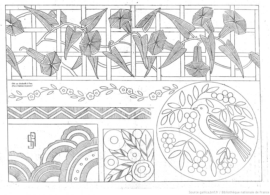 Модерн орнаменты и узоры стиле Модерна в полосе