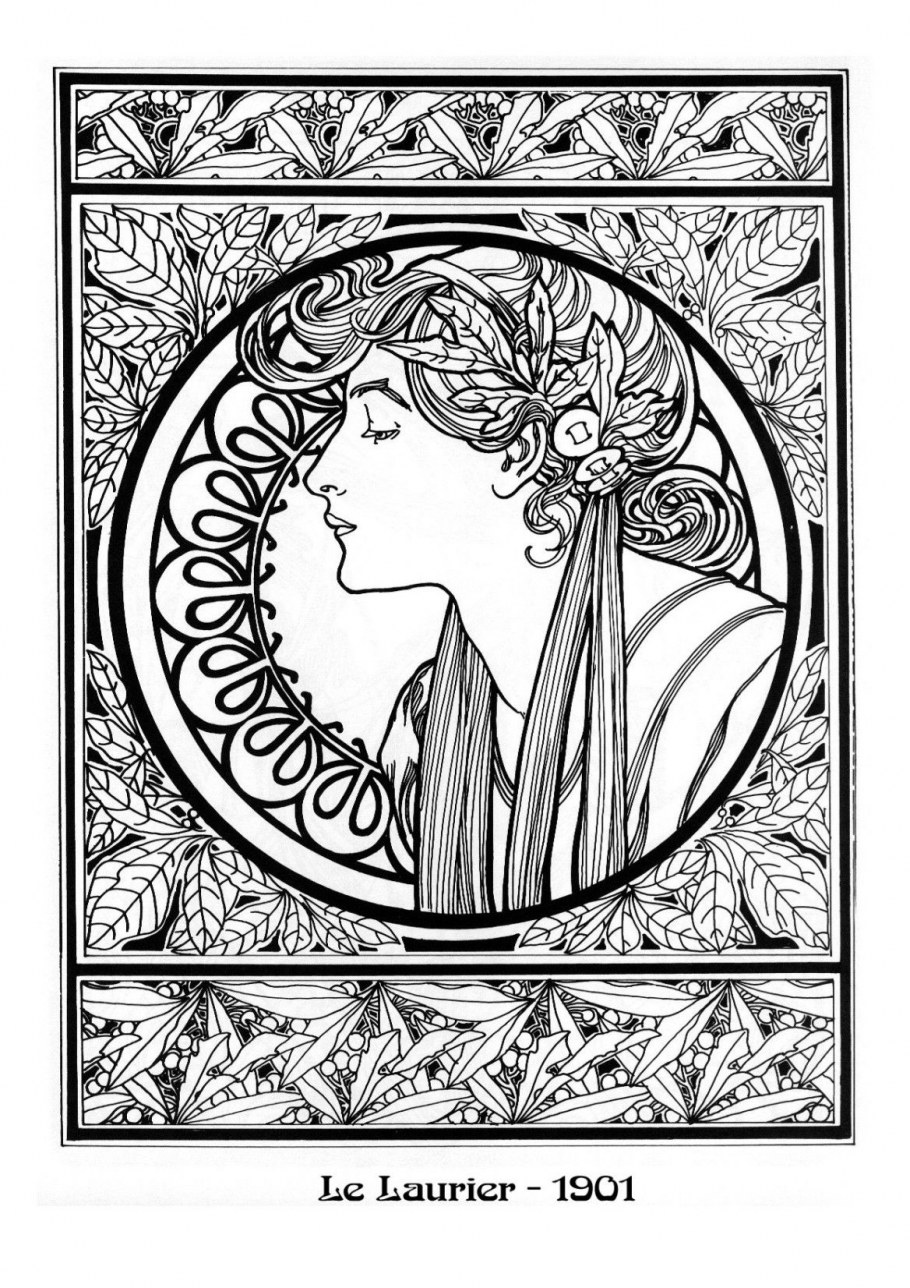 Модерн Альфонс Муха орнаменты