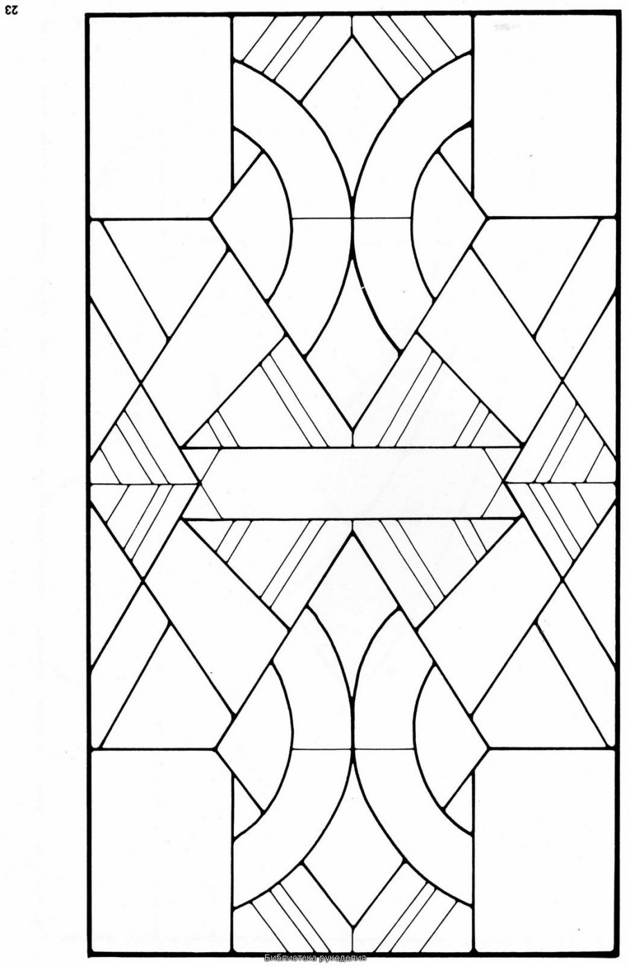 Витраж геометрический орнамент