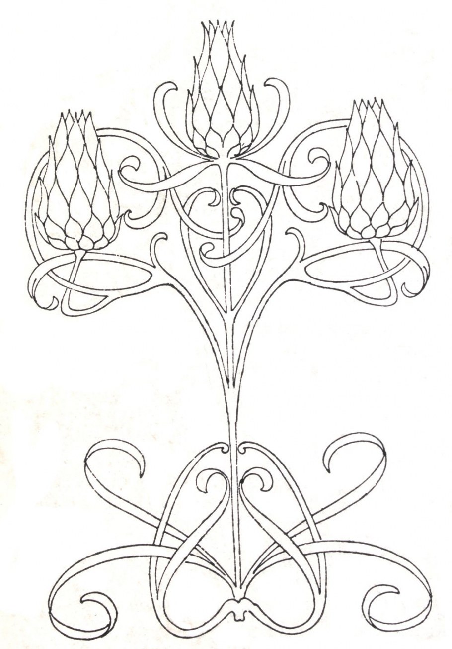 Цветы арт деко нуво