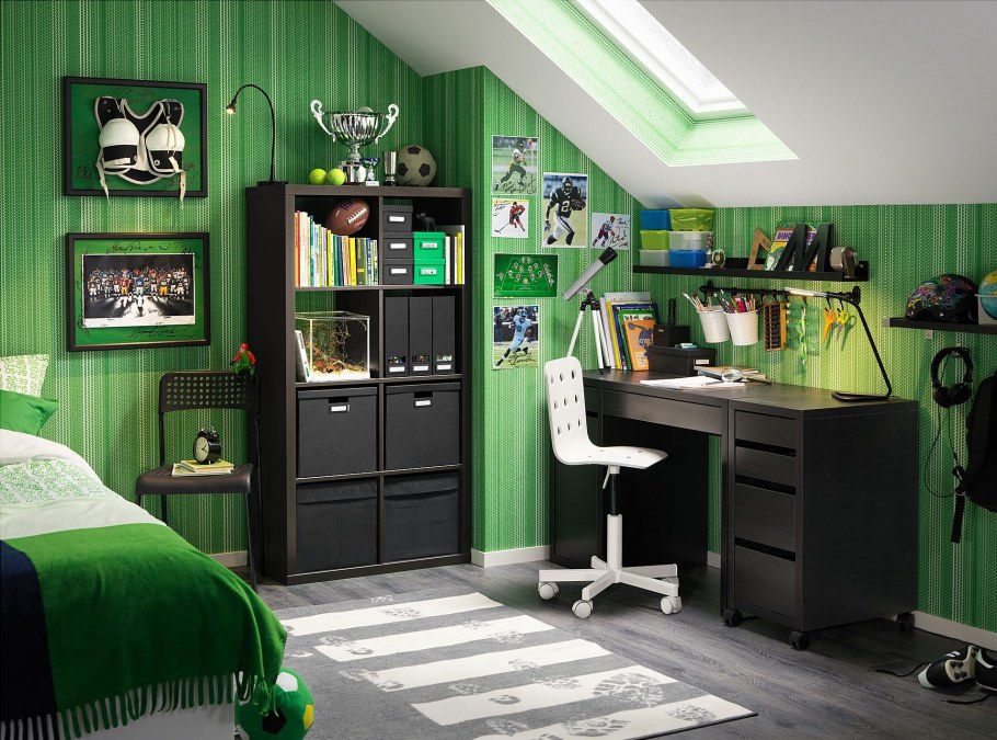 Зелёная комната для подростка