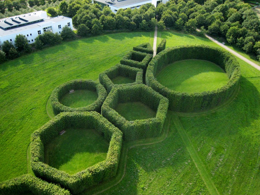 Цветник геометрической формы