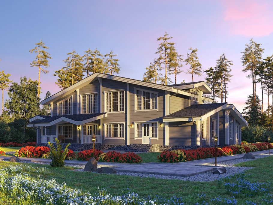 3д визуализация коттеджа