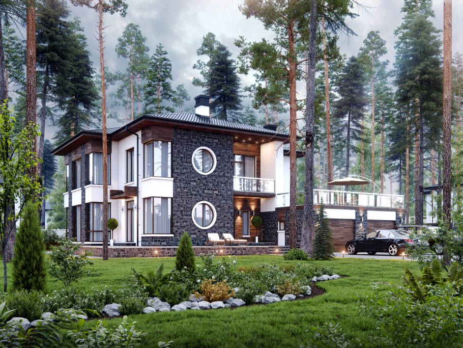 Дом 3d визуализация