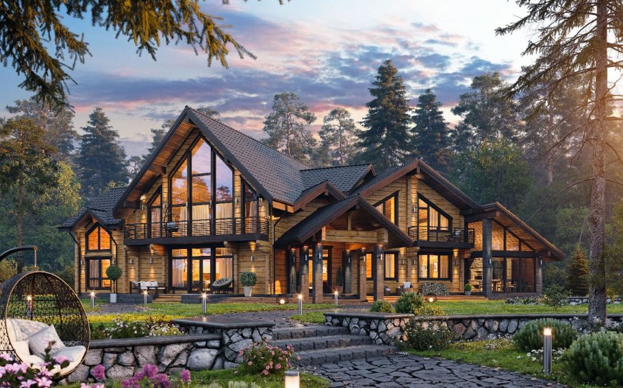 Элитный деревянный дом