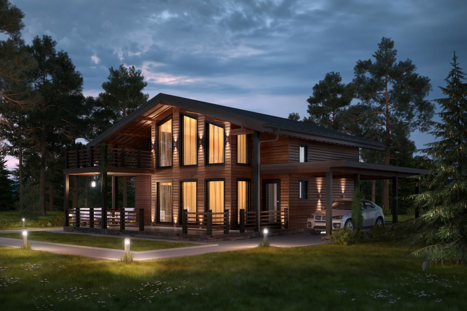 Визуализация коттеджа