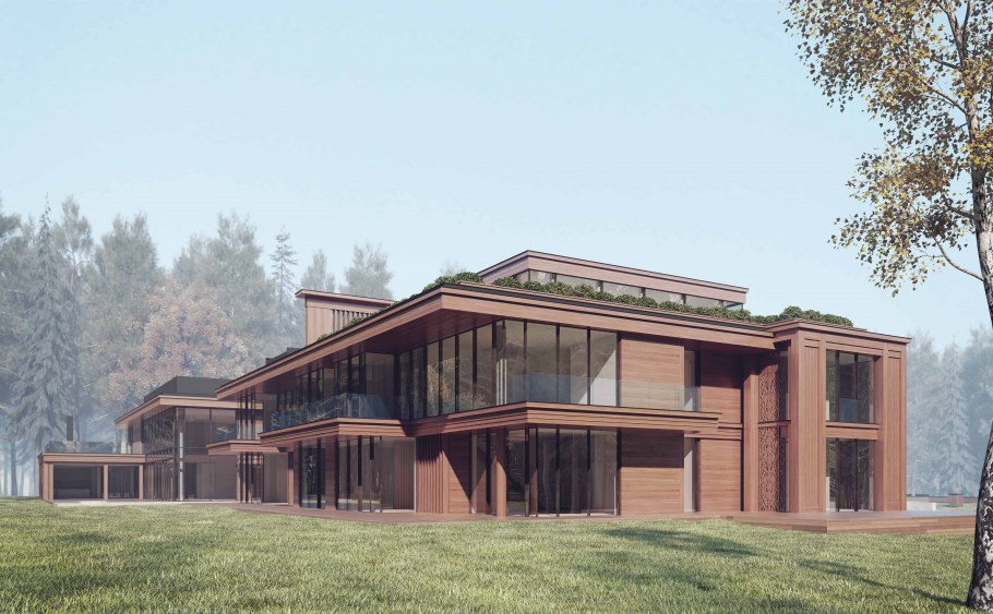 Визуализации экстерьер Райт