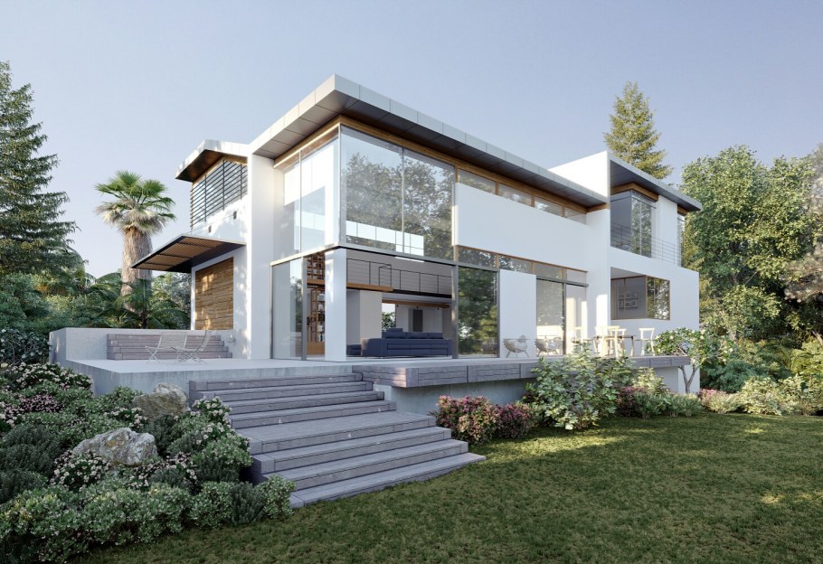 Экстерьер в 3д Макс