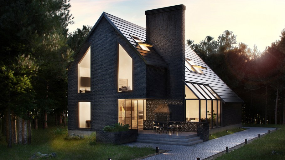 Рендеры коттеджей