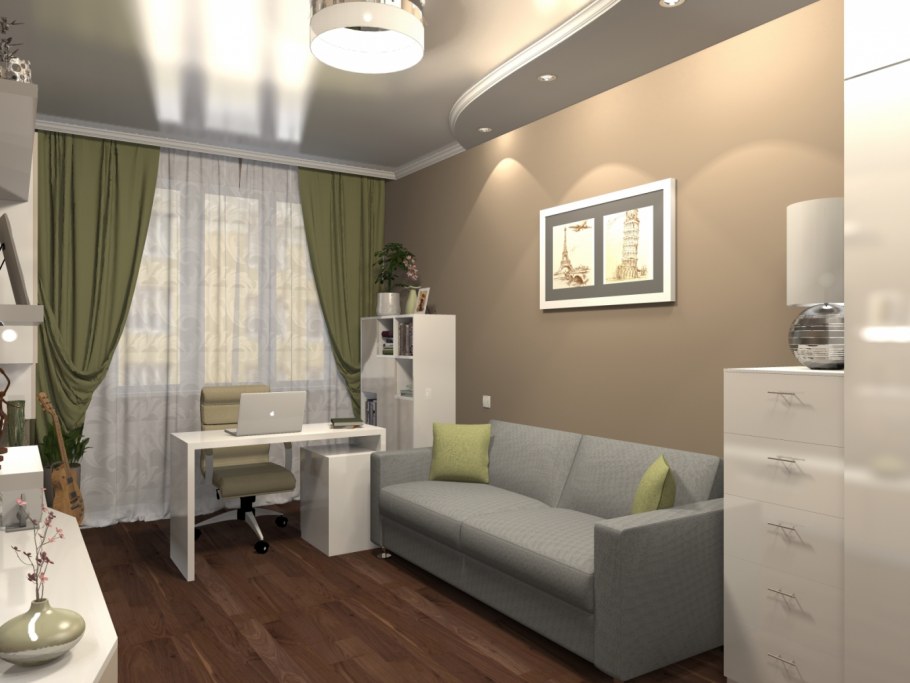 Расстановка мебели в комнате 16 кв.м