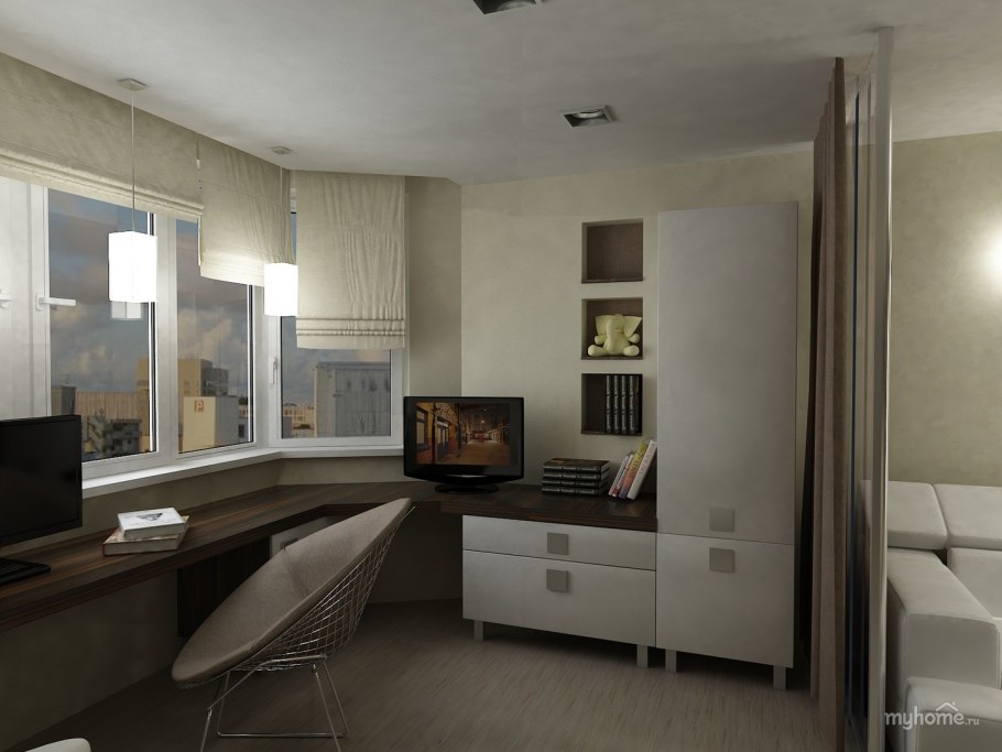 Планировочное решение домашнего кабинета