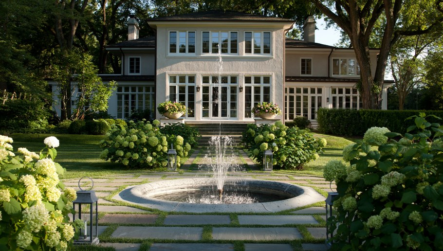 Имение Ривертон Англия фонтаны