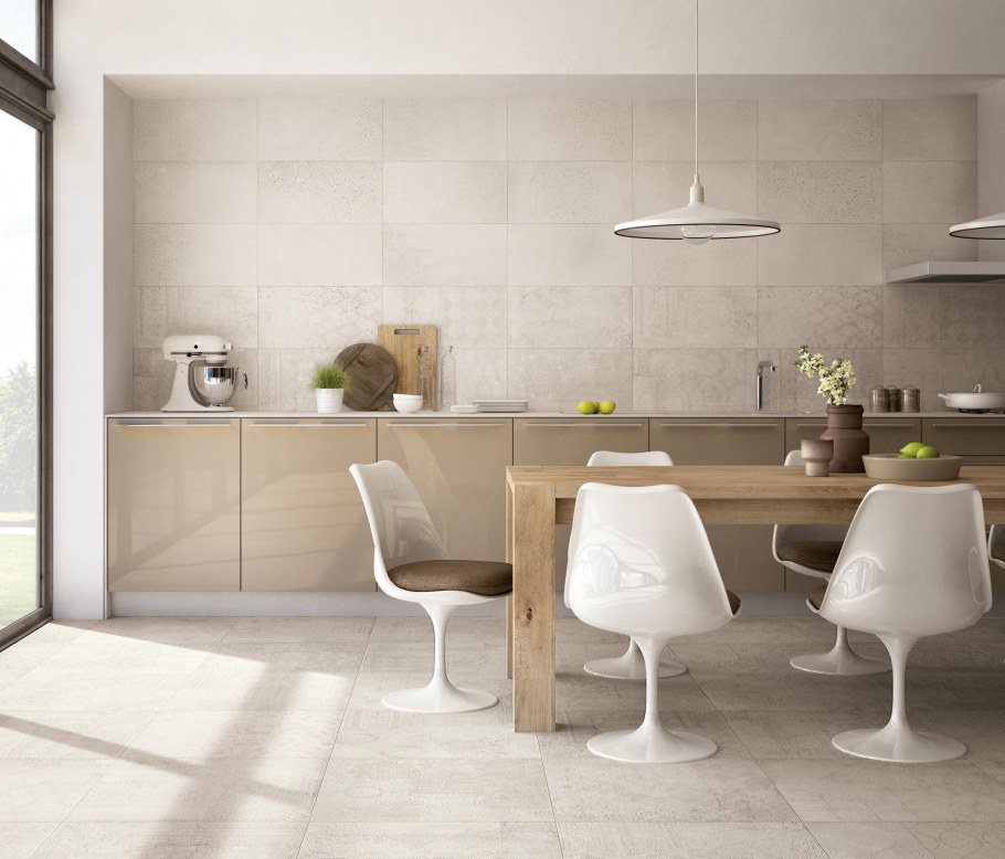 Керамогранит на стену в кухне