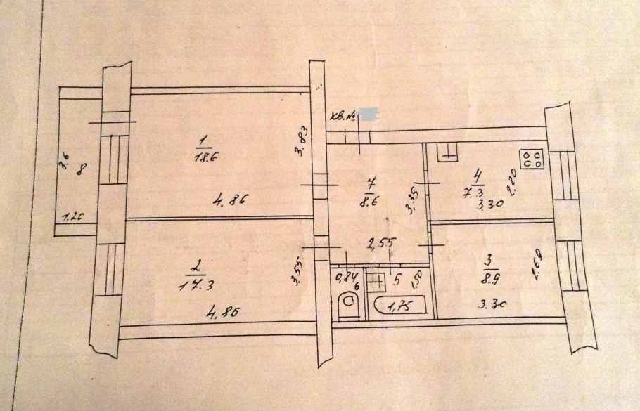 Ленинградский проект квартир ванная