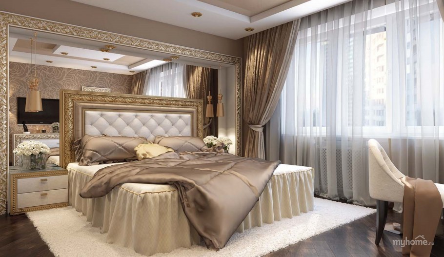 Женская спальня в стиле арт деко