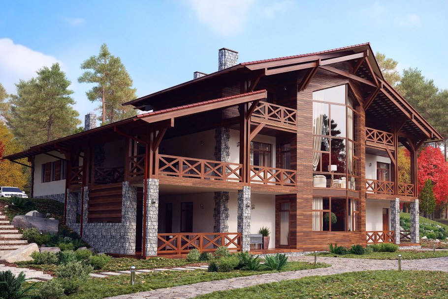 Дом из клееный брус Гуд Вуд