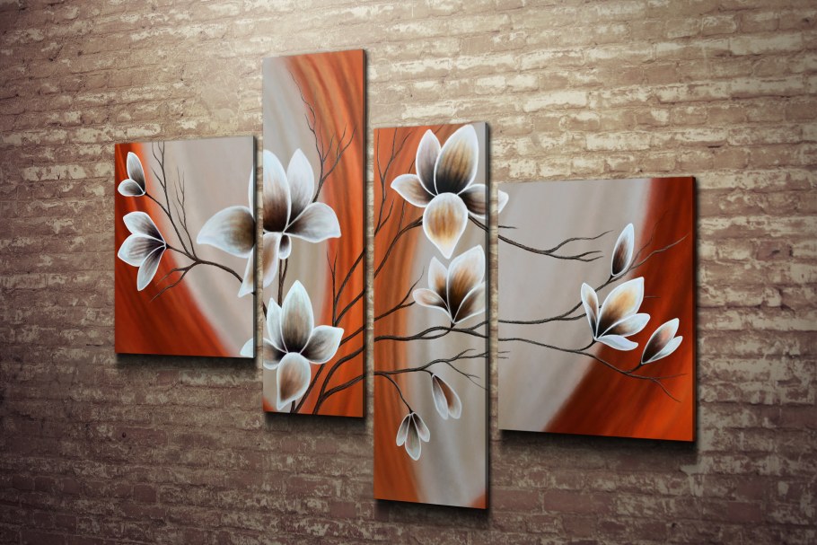 Триптих в интерьере гостиной