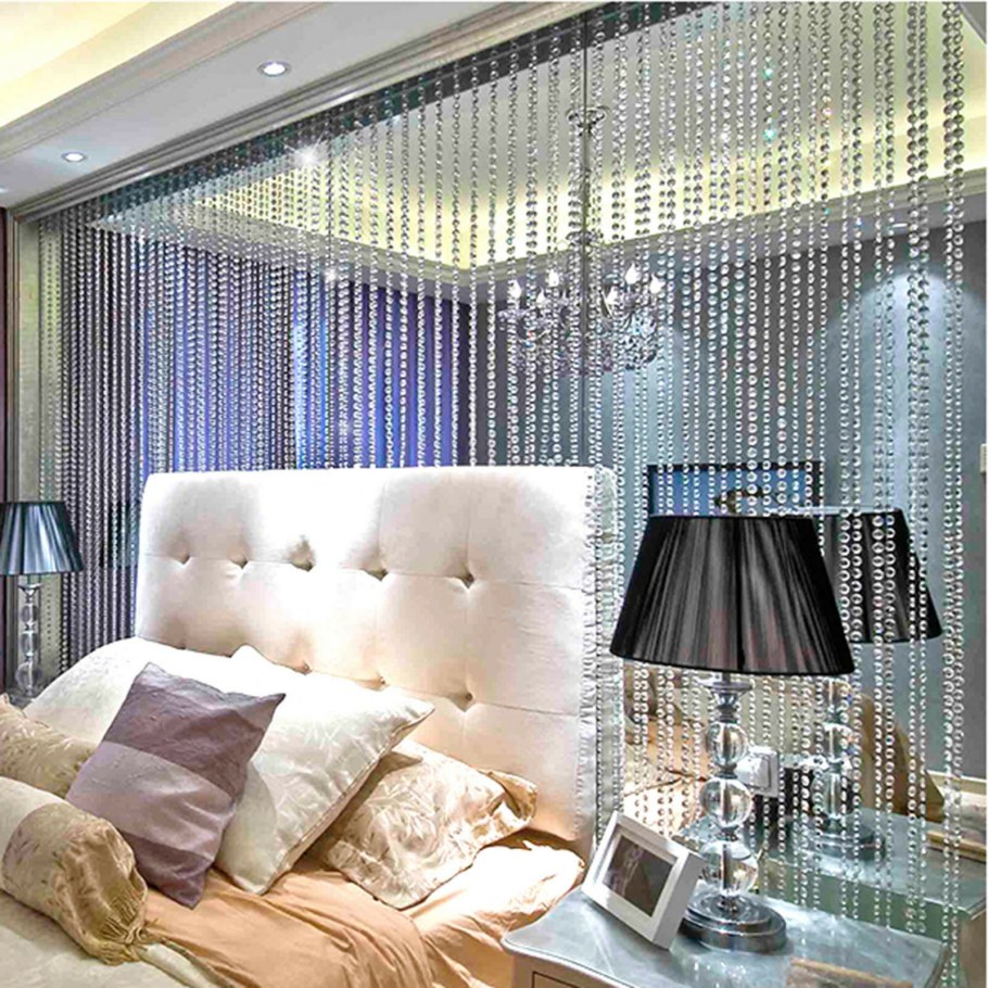 Хрустальные шторы в интерьере