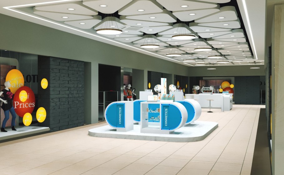 Космический интерьер кафе