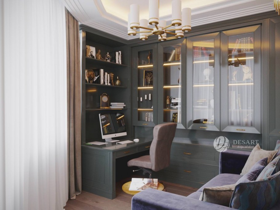 Интерьер небольшого кабинета