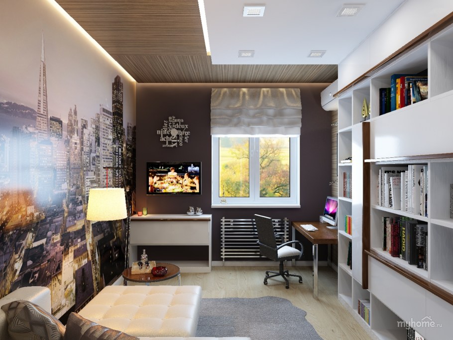 Кабинет в квартире в современном стиле