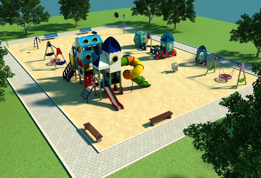 Детский игровой городок ДГ 100.05 11600х66000х3800мм