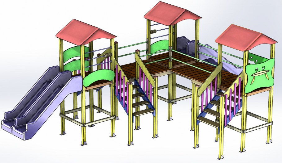Детская игровая площадка 3д