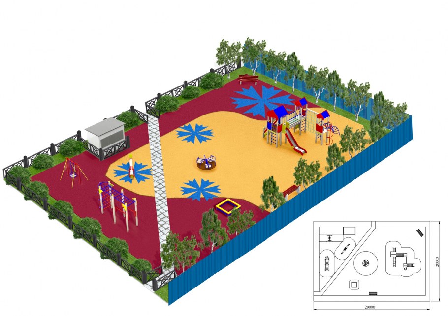 Монтаж детской площадки