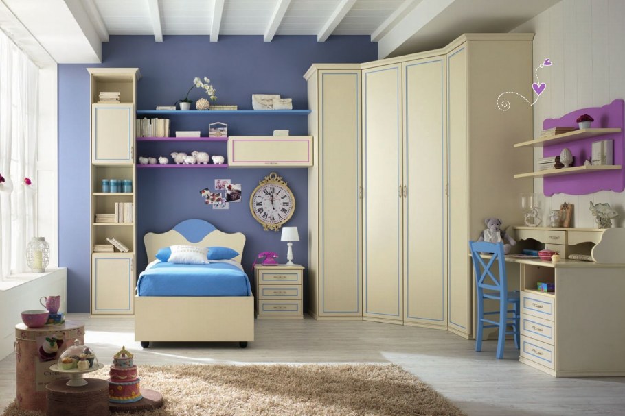Детские спальни с угловым шкафом