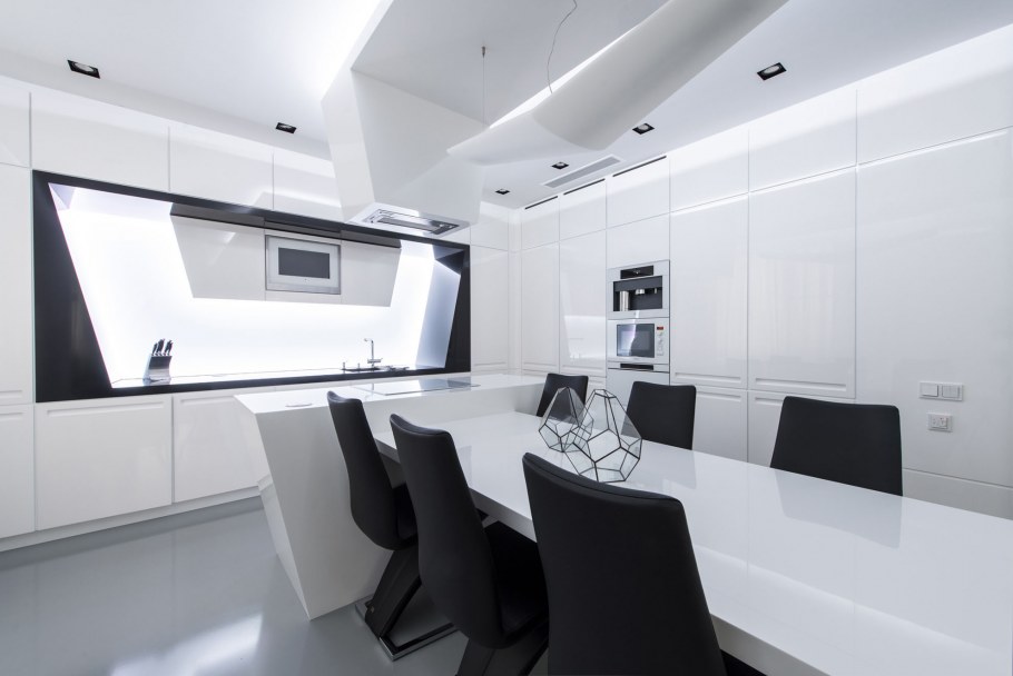 Интерьер офиса в стиле футуризм