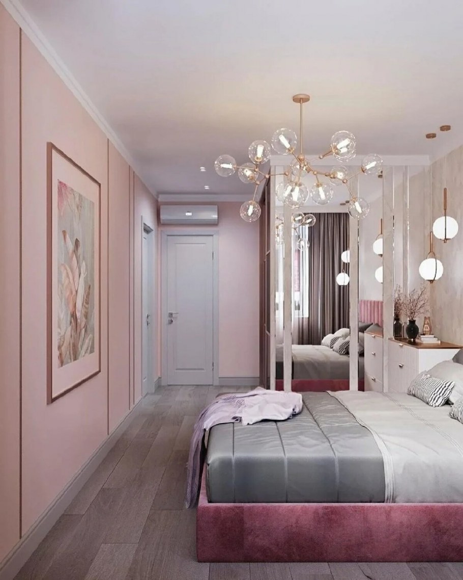 Спальня в пастельных тонах