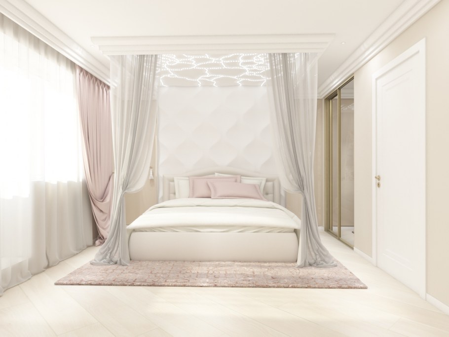 Спальня в спокойных тонах