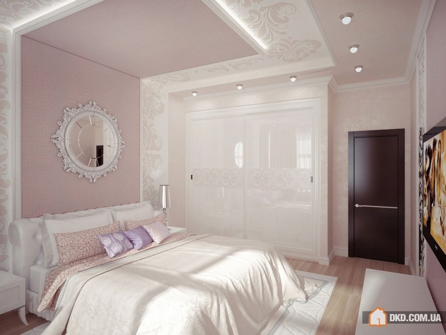 Интерьер спальни в спокойных тонах