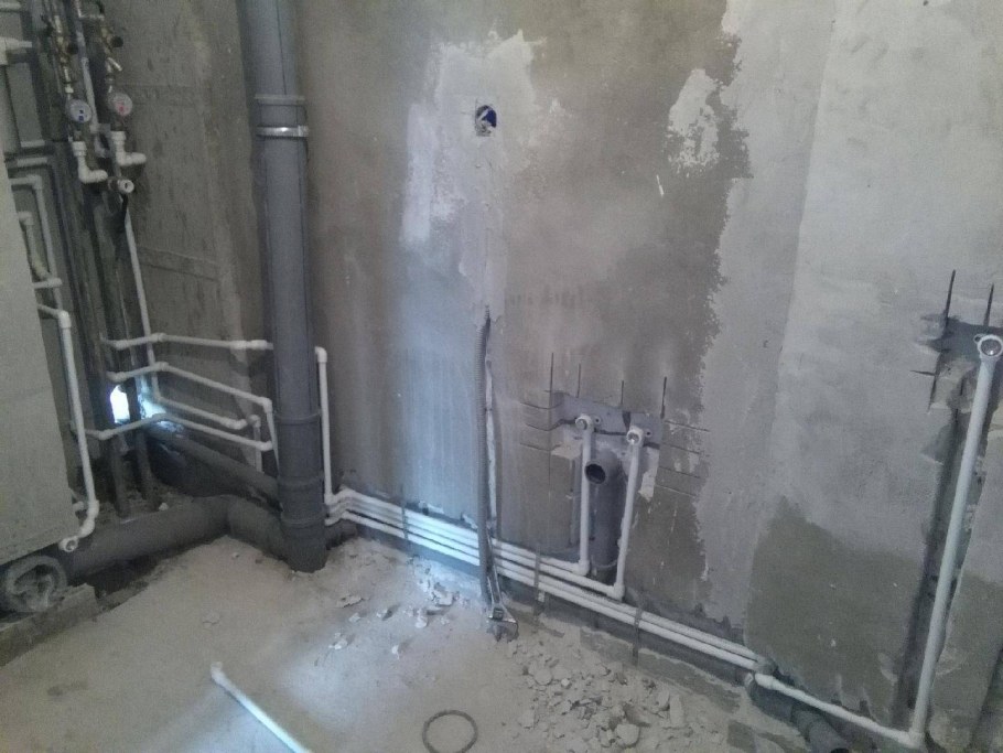 Штробление под 110 канализационную