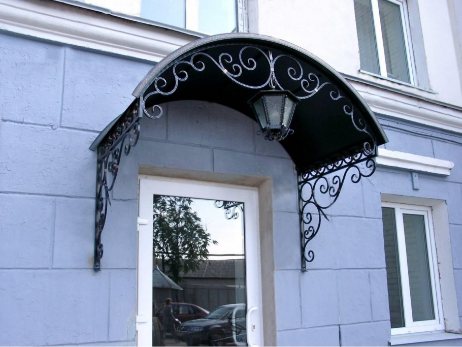 Навесные козырьки и навесы из поликарбоната