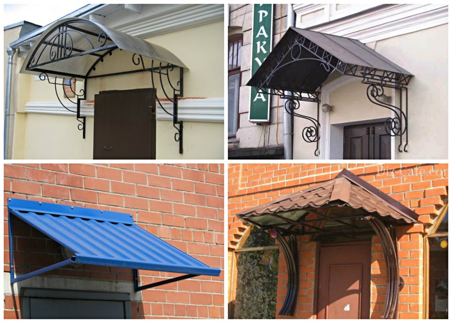 Козырек из профильной трубы