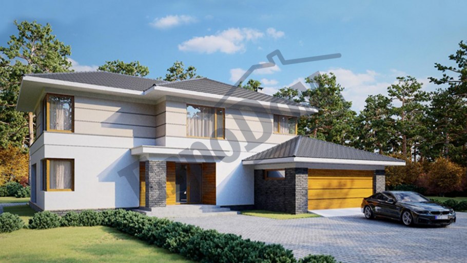 Проекты двухэтажных домов с гаражом