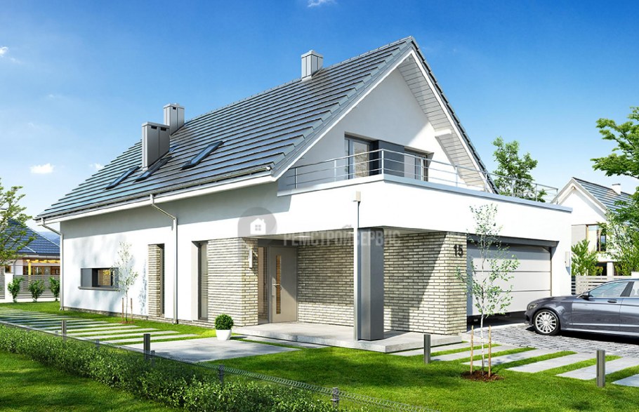 Крыши домов с гаражом